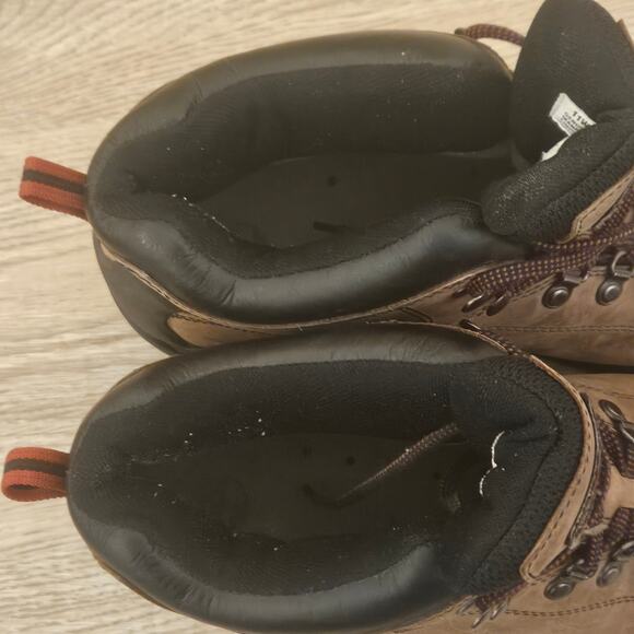 Timberland Men's Brown Leather Waterproof Hiking Trail Boots Size 11W Wide - Picture 7 of 8